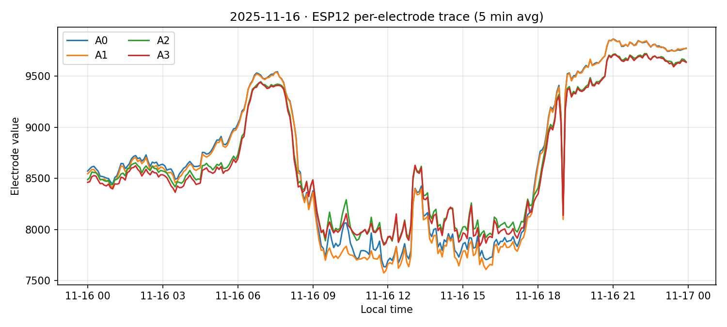 ESP12 per-electrode traces on 16 Nov 2025