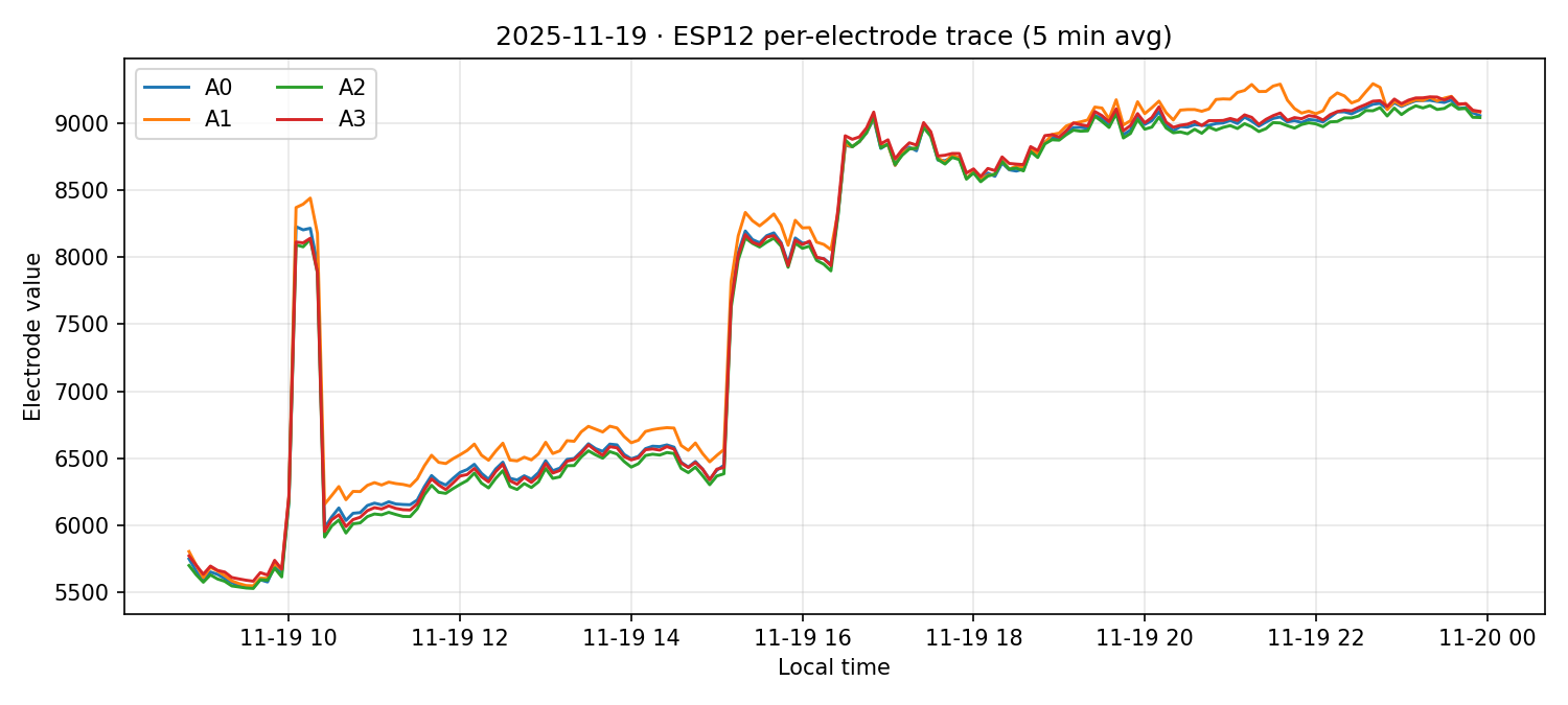 ESP12 per-electrode traces on 19 Nov 2025