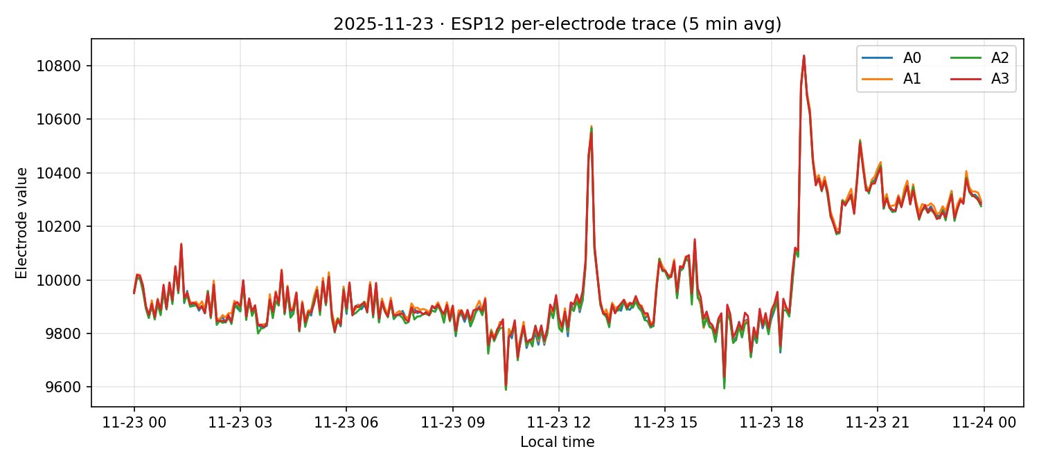 ESP12 per-electrode traces on 23 Nov 2025