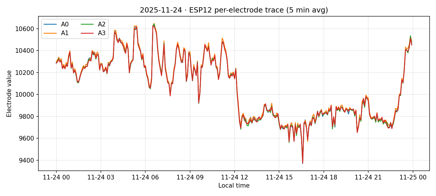 ESP12 per-electrode traces on 24 Nov 2025